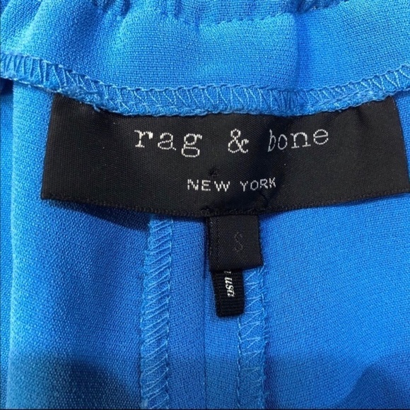 Rag & Bone Women’s Ivette Shorts Blue Crepe Size Small Drawstring Waist - Picture 7 of 8
